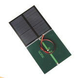 0.7W mini solar panel — front and rear wired module