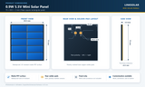 0.9W 5.5V mini solar panel dimensions and rear solder pad layout