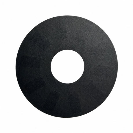 Ring-style mini solar panel, front view with circular opening and matte surface.