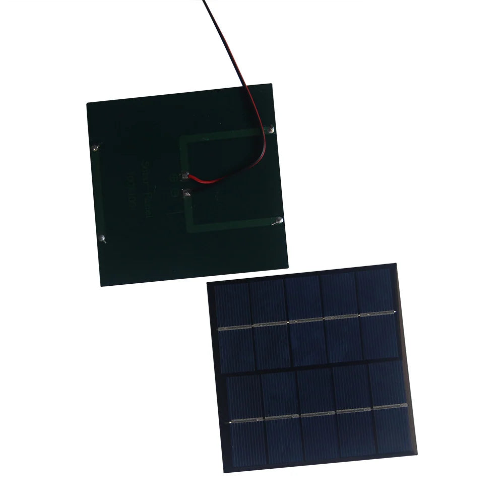 1.2W mini solar panel — front and rear module views