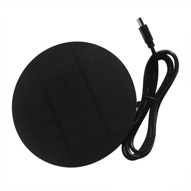 1.2W 1.2W round USB-C solar panel — round USB-C panel face