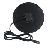 1.2W 1.2W round USB-C solar panel — round panel rear and cable