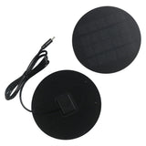 1.2W 1.2W round USB-C solar panel — round panel front and rear