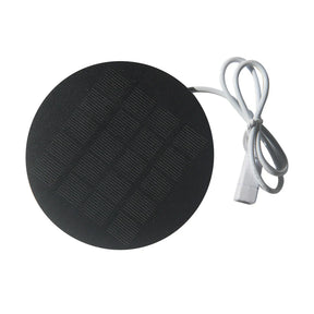 1.2W solar panel — round panel and USB lead