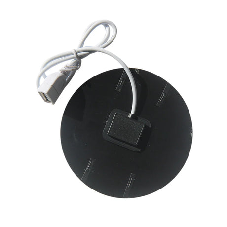 1.2W solar panel — round panel rear and junction box