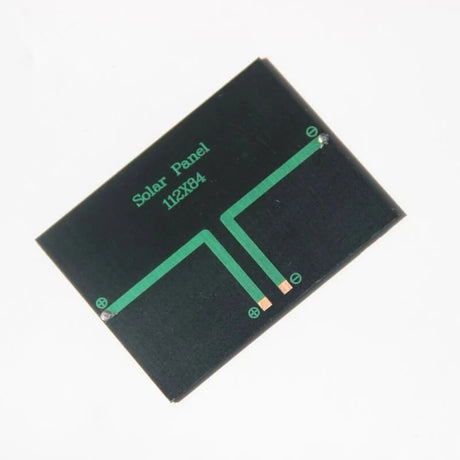1.2W mini solar panel — rear solder pads