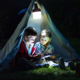 1.2W solar panel solar light bulb kit — bulb tent-lighting demonstration