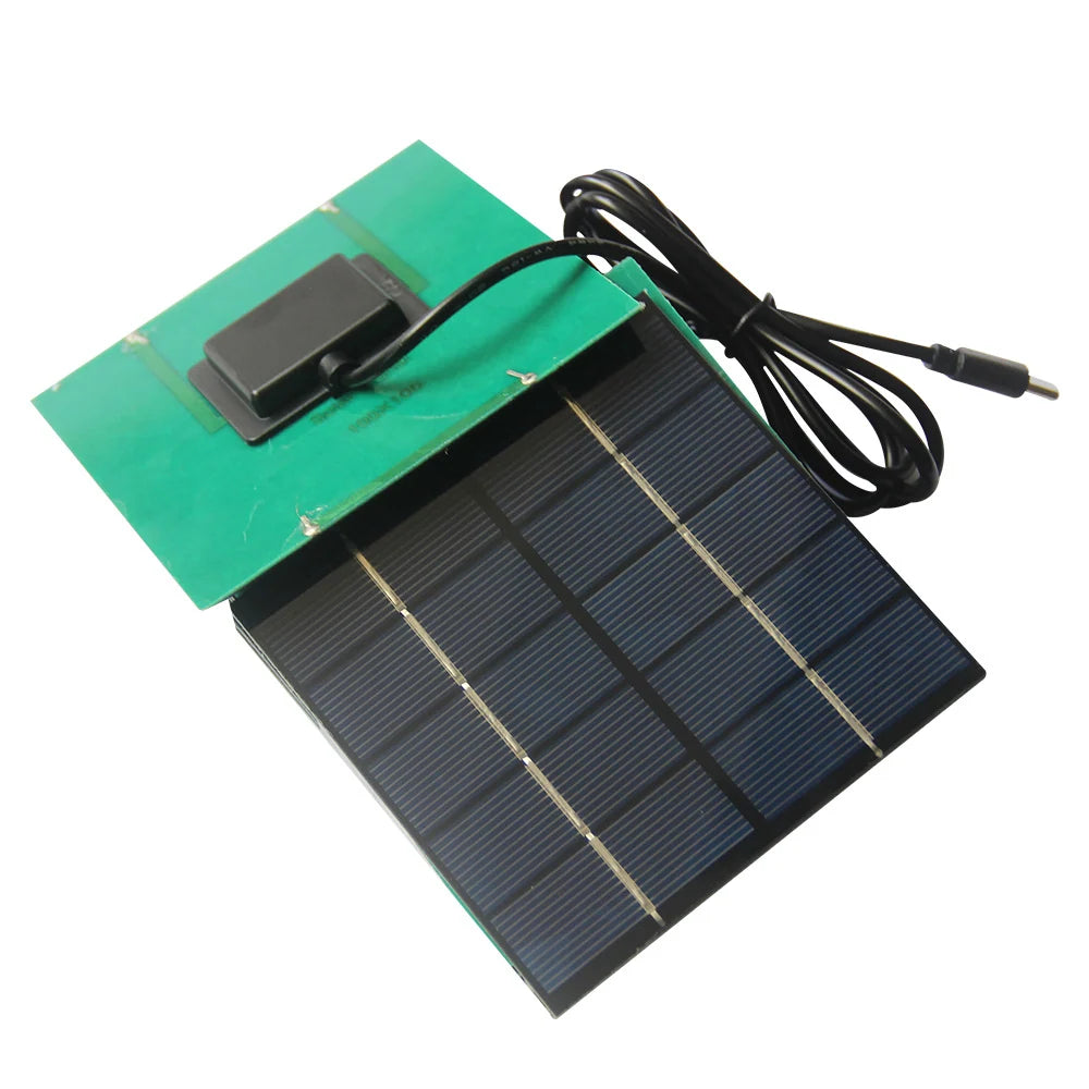 1.5W 1.5W USB-C solar panel — panel front and rear arrangement