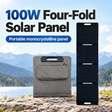 100W four-fold monocrystalline solar panel and gray case with English heading