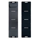 Front and rear views of the 100W four-section folding solar panel