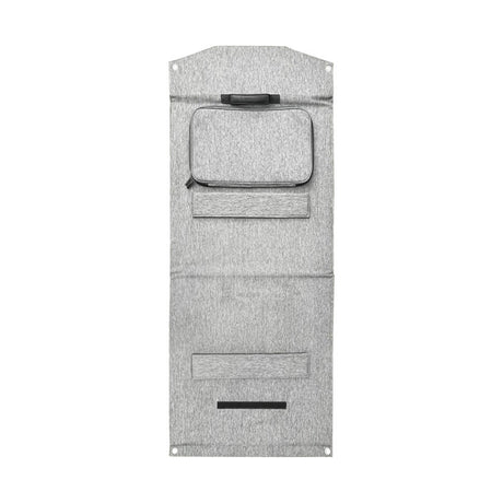 Rear fabric side of the open two-fold solar panel