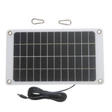 10W 12V panel with two carabiners and DC cable