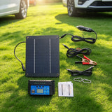 10W solar panel — controller bundle outdoors