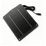 10W solar panel — angled panel and cable