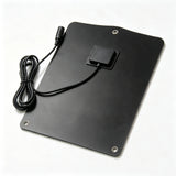10W solar panel — panel rear and attached DC lead