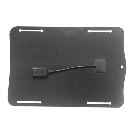 10W solar panel — panel rear and short USB lead