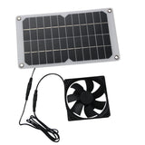 10W solar fan kit — panel horizontal with fan