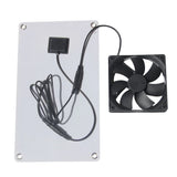 10W solar fan kit — panel rear and fan kit