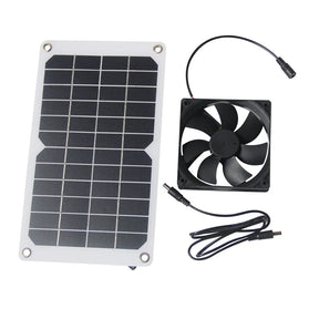 10W solar fan kit — solar panel fan and extension lead