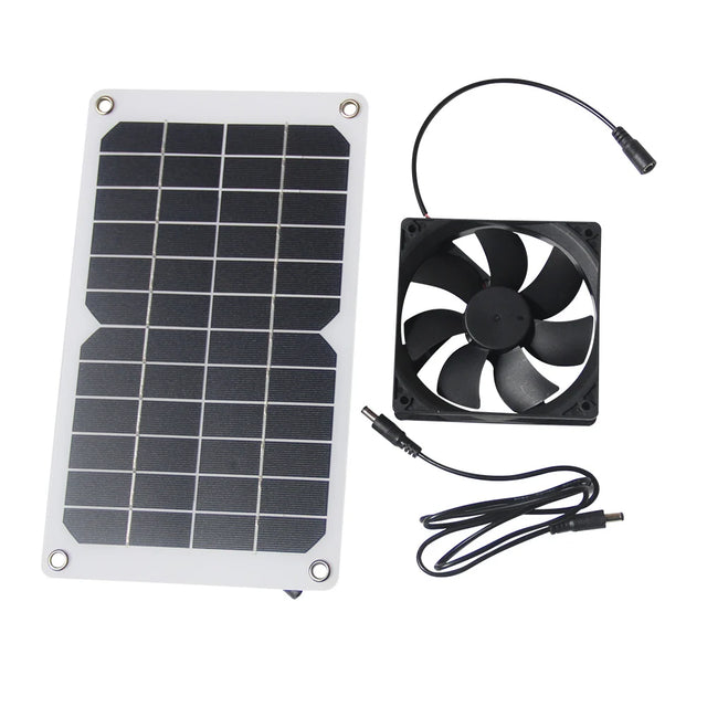 10W solar fan kit — solar panel fan and extension lead