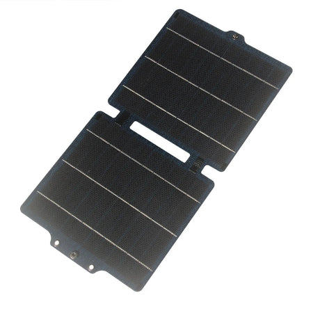 10W foldable solar charger — two-section folding charger face