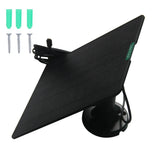 Doorbell solar panel with mounting screws and green wall anchors