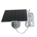 White-housed solar panel with long white fork-connector cable