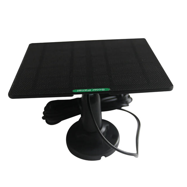 10W doorbell solar panel on its black mounting bracket