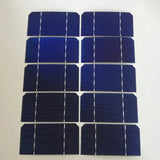 Ten 125mm monocrystalline solar cells arranged in two columns