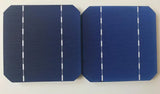 Multiple 125mm square solar cells arranged together