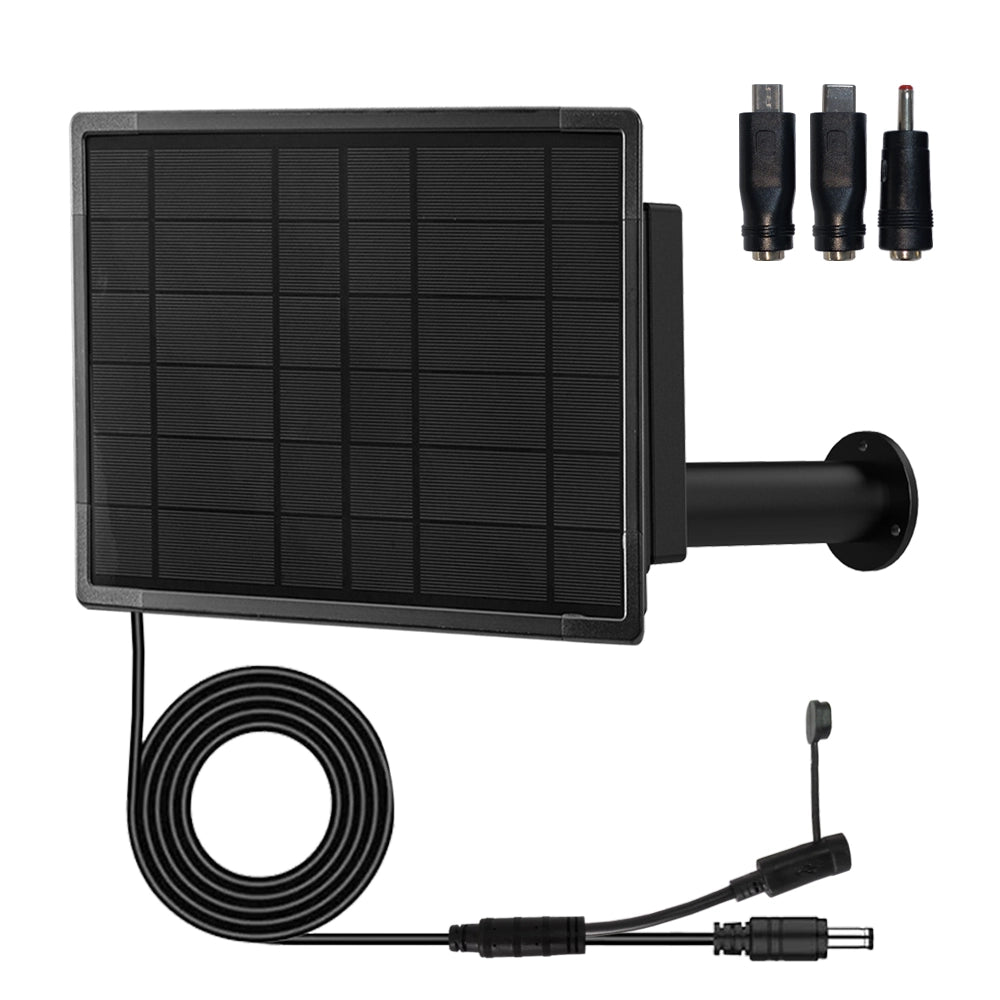 12W solar panel kit, bracket and adapter plugs