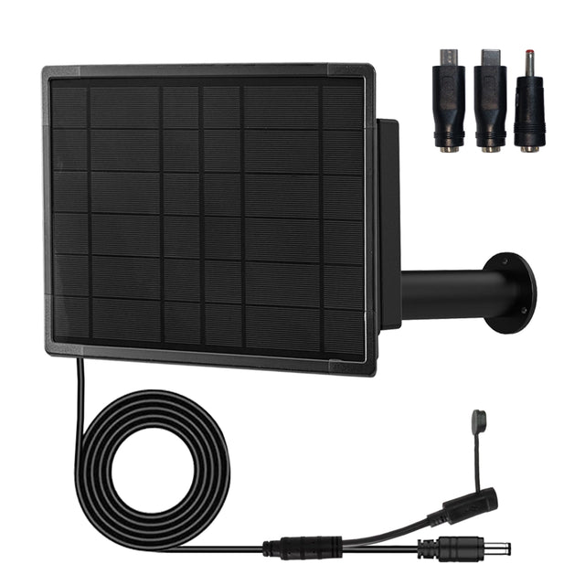 12W solar panel kit, bracket and adapter plugs