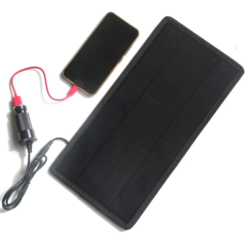 13W 13W solar battery charger — USB adapter charging demonstration