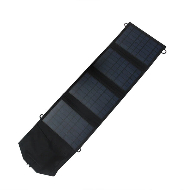 14W foldable solar charger — 14W four-fold charger unfolded
