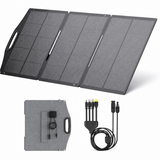 150W three-fold gray solar panel with carrying handle and output leads