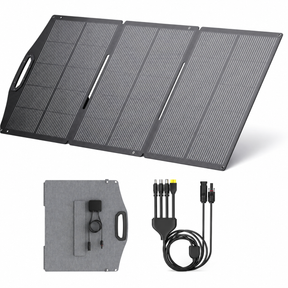 150W three-fold gray solar panel with carrying handle and output leads