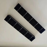Two stacks of 157mm x 26mm monocrystalline solar cells