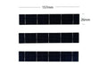 157mm x 26mm monocrystalline solar cell dimension view