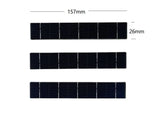 157mm x 26mm monocrystalline solar cell dimension view
