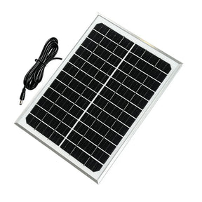 15W solar panel — framed panel and DC cable