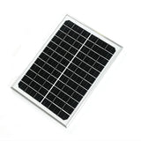 15W solar panel — angled framed panel face