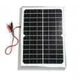 15W solar panel — framed panel and battery clips