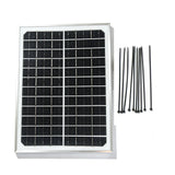 15W solar panel — panel with cable ties