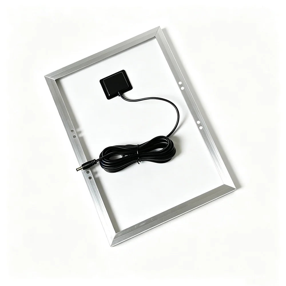 15W solar panel — rear frame and junction box
