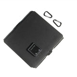 15W foldable solar charger — folded charger and carabiners