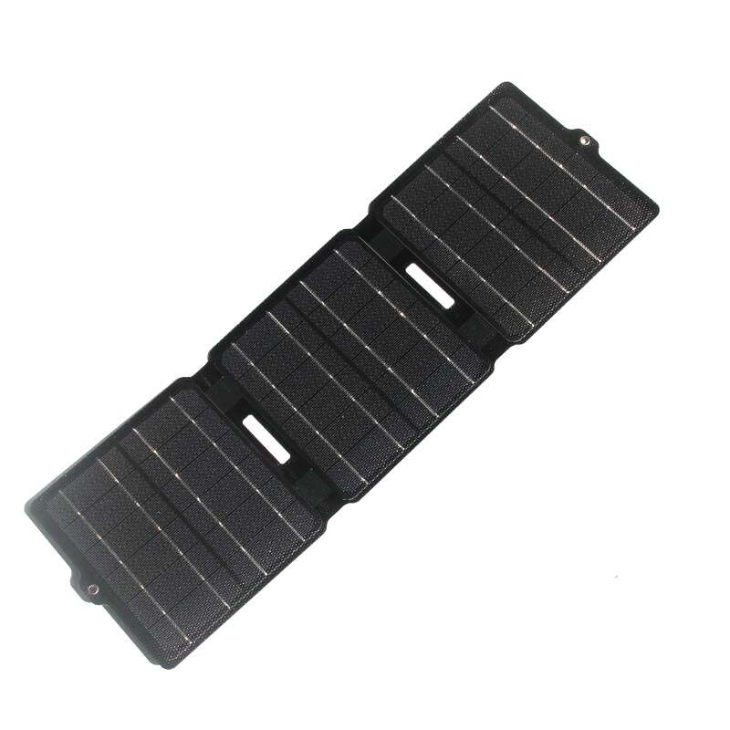 15W foldable solar charger — unfolded three-section charger