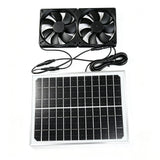 15W panel 15W solar fan kit — connected twin-fan kit