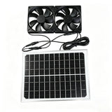 15W panel 15W solar fan kit — twin fans and solar module