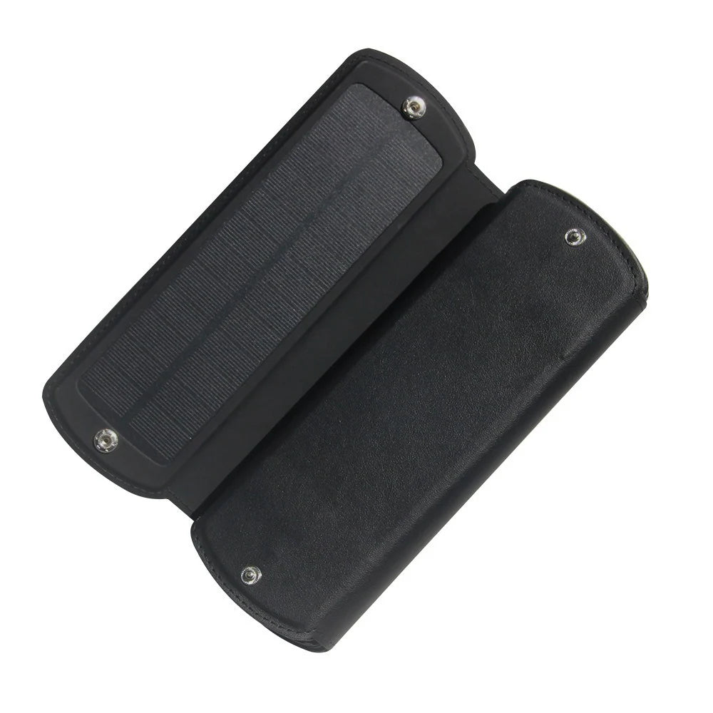 16W foldable solar charger — folded case partly open