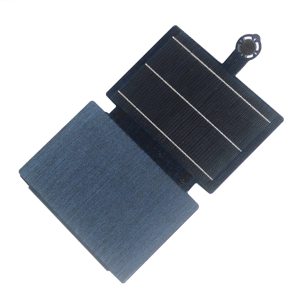 Panel partly folded into blue cover